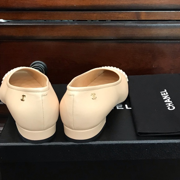 NIB CHANEL 2020 GROSGRAIN PEARL BALLERINA FLATS - Picture 3 of 14